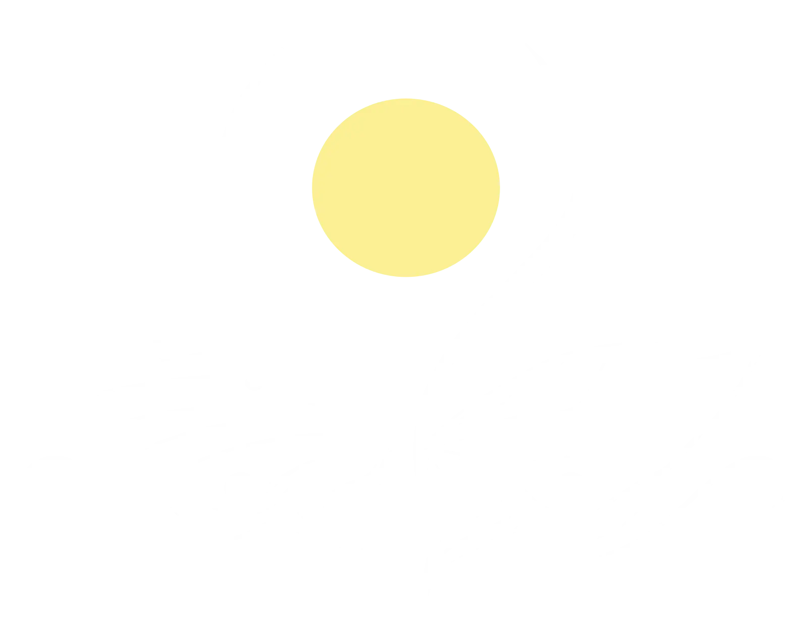 Logo Sekhamet - Papillon blanc avec disque solaire jaune (bords plus épais)
