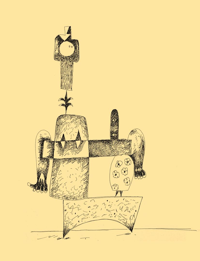 André Vereecken chinese inkttekening  1975
