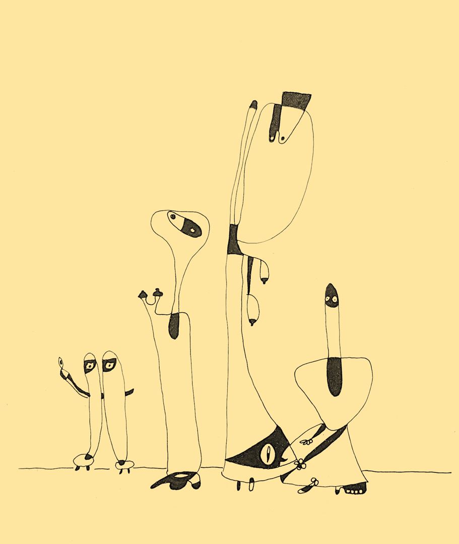 André Vereecken dessin encre de chine  1978
