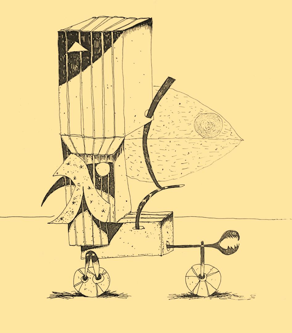 André Vereecken chinese inkttekening -1979
