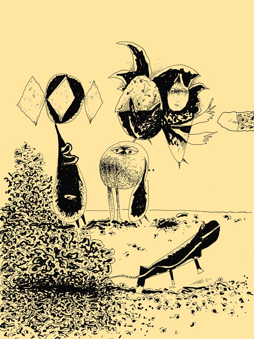 André Vereecken chinese inkttekening -1979
