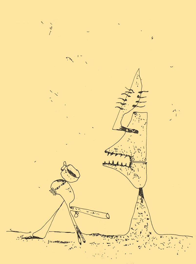 André Vereecken chinese inkttekening -1979
