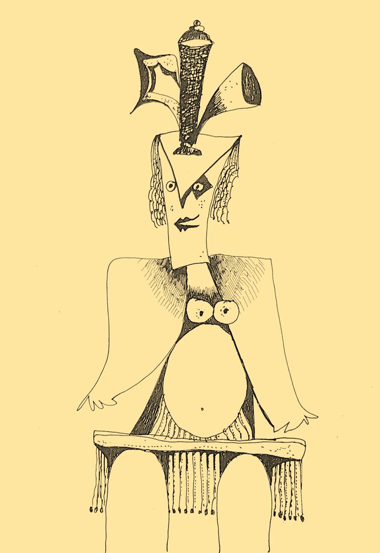 André Vereecken chinese inkttekening -1979
