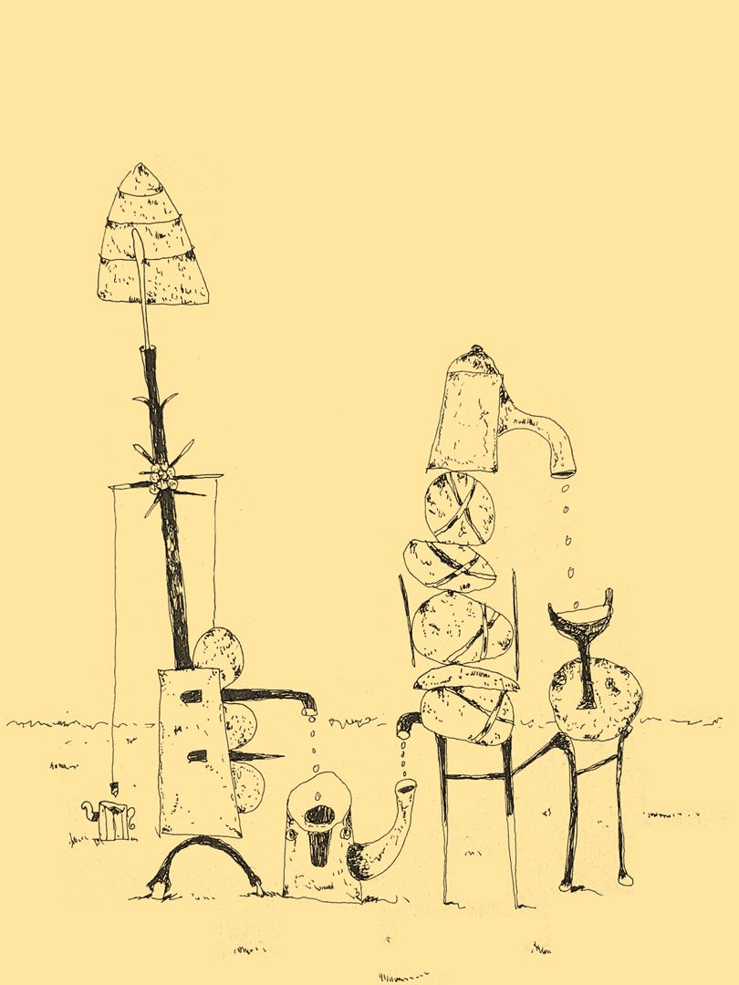 André Vereecken chinese inkttekening -1981
2