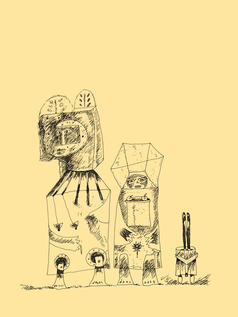 André Vereecken inkttekening -1981
6