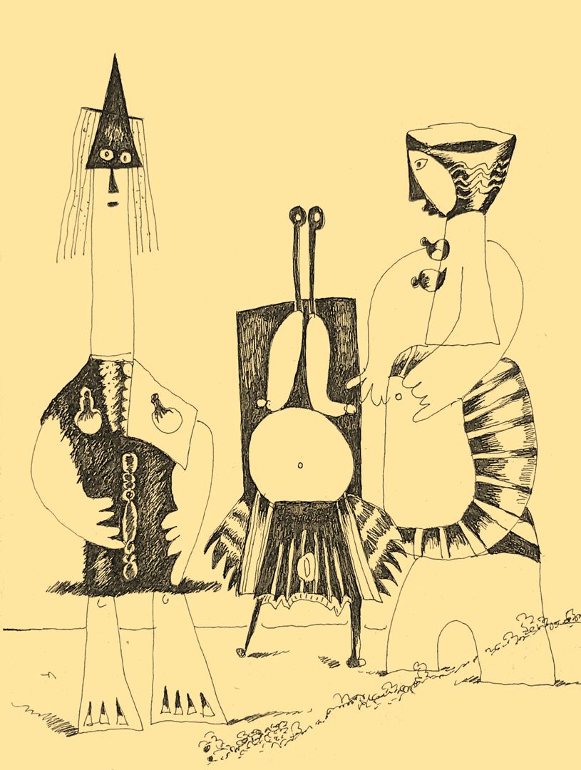 André Vereecken inkttekening -1981
2