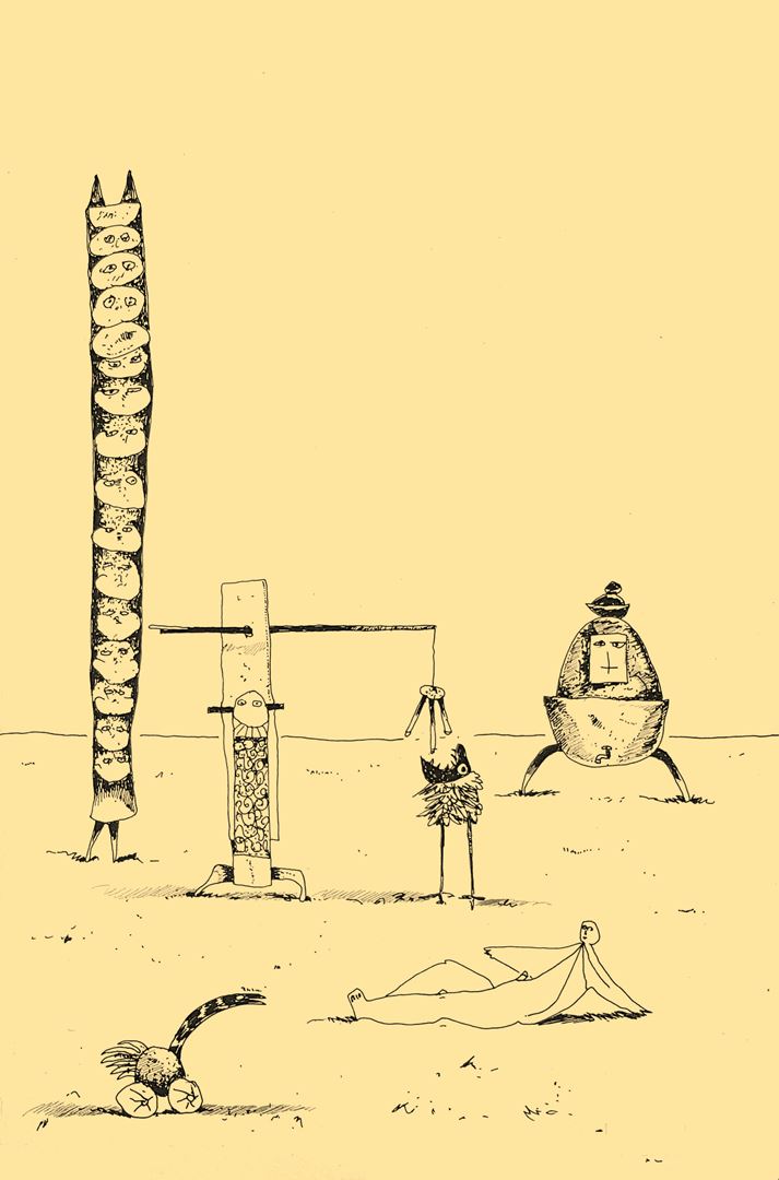 André Vereecken chinese inkttekening -1981
4