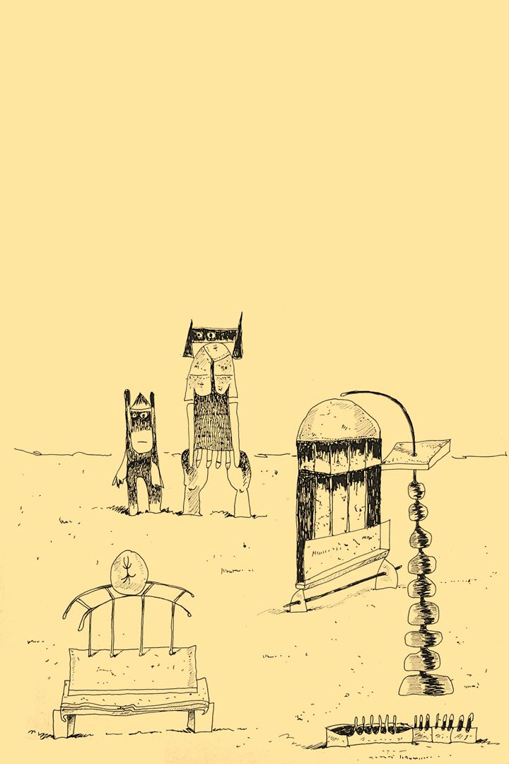 André Vereecken chinese inkttekening -1981
3