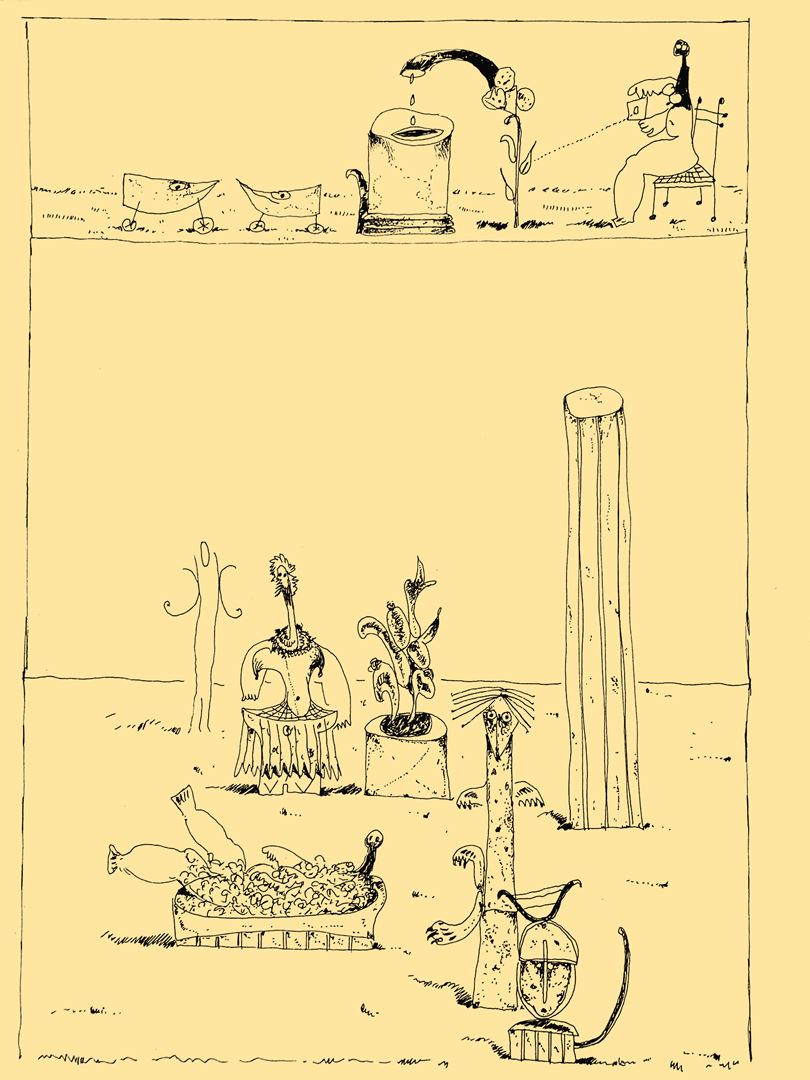 André Vereecken chinese inkttekening -1981
