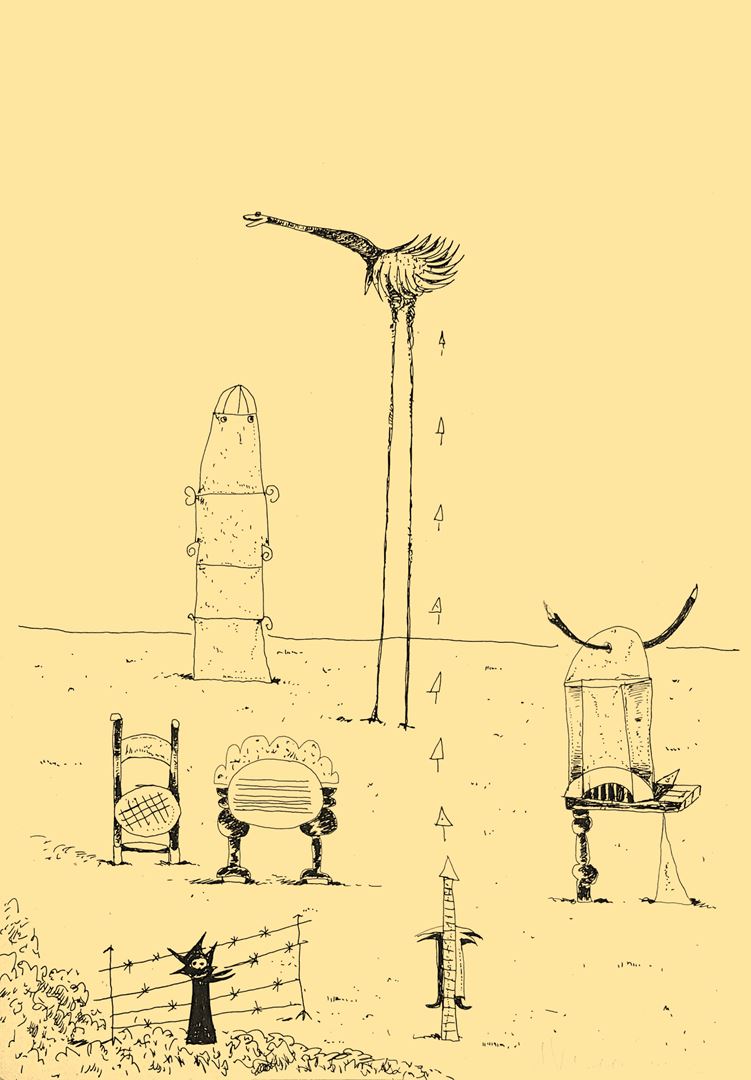 André Vereecken dessin encre de chine -1981
8