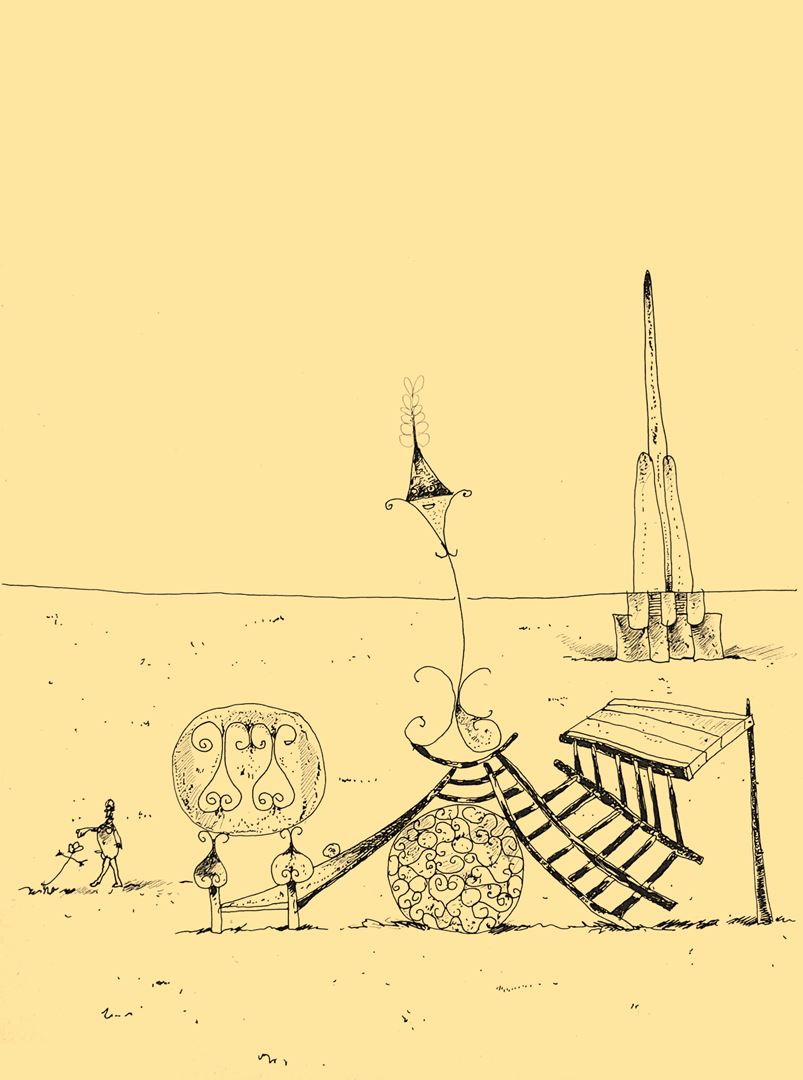 André Vereecken dessin encre de chine -1981
5