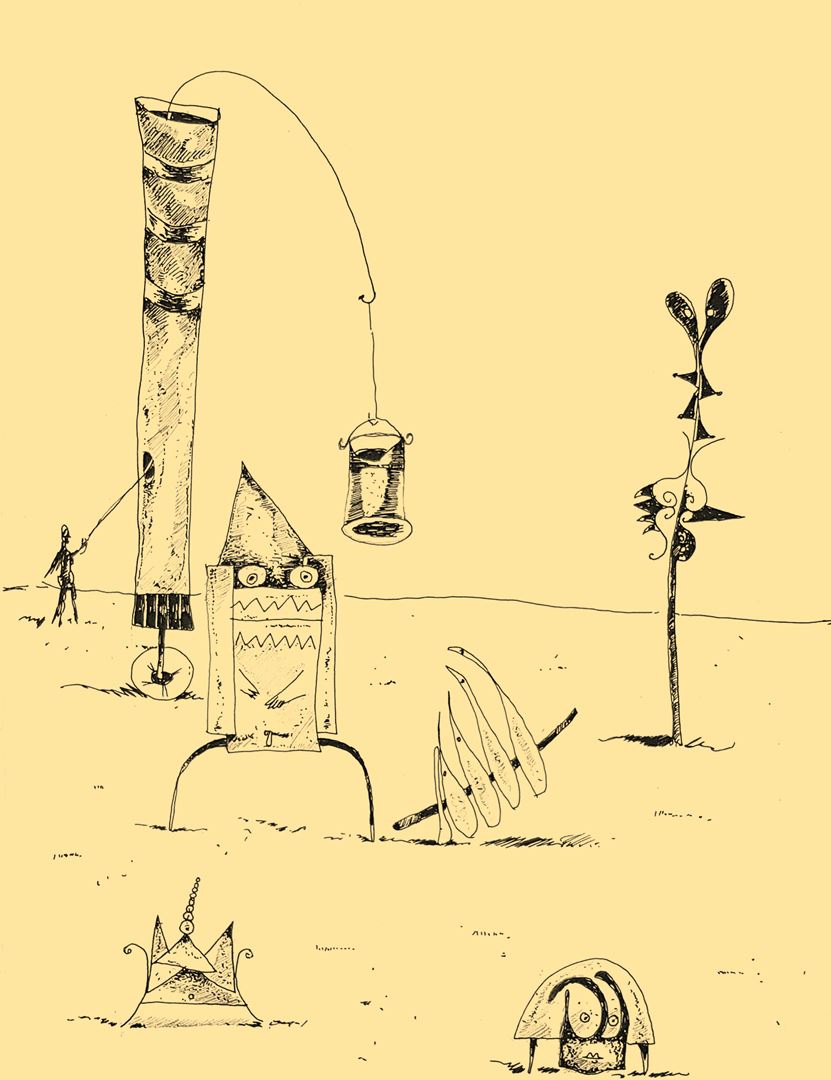 André Vereecken dessin encre de chine -1981
4