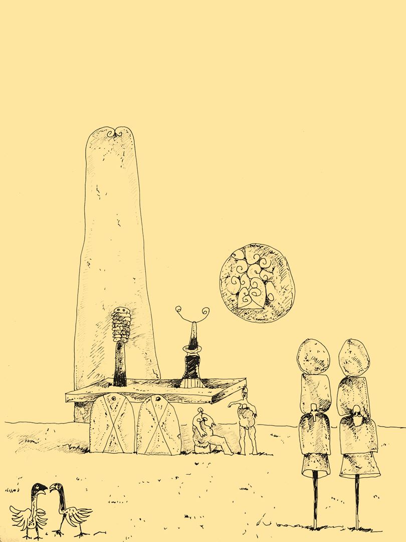 André Vereecken dessin encre de chine -1981
2