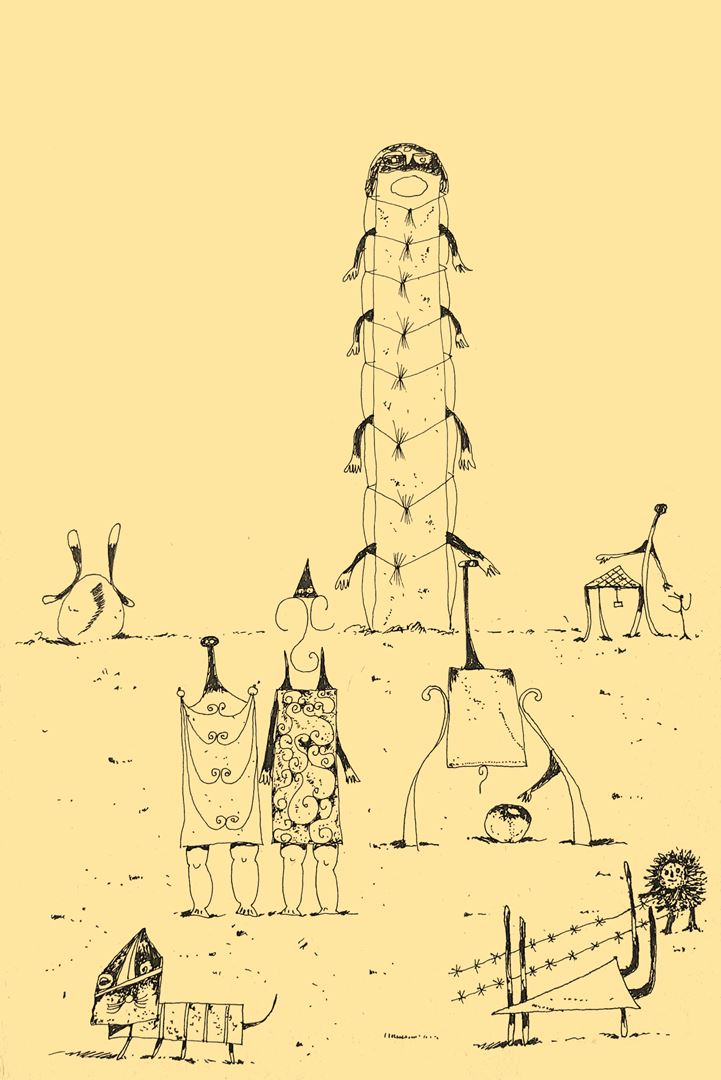 André Vereecken chinese inkttekening -1981
