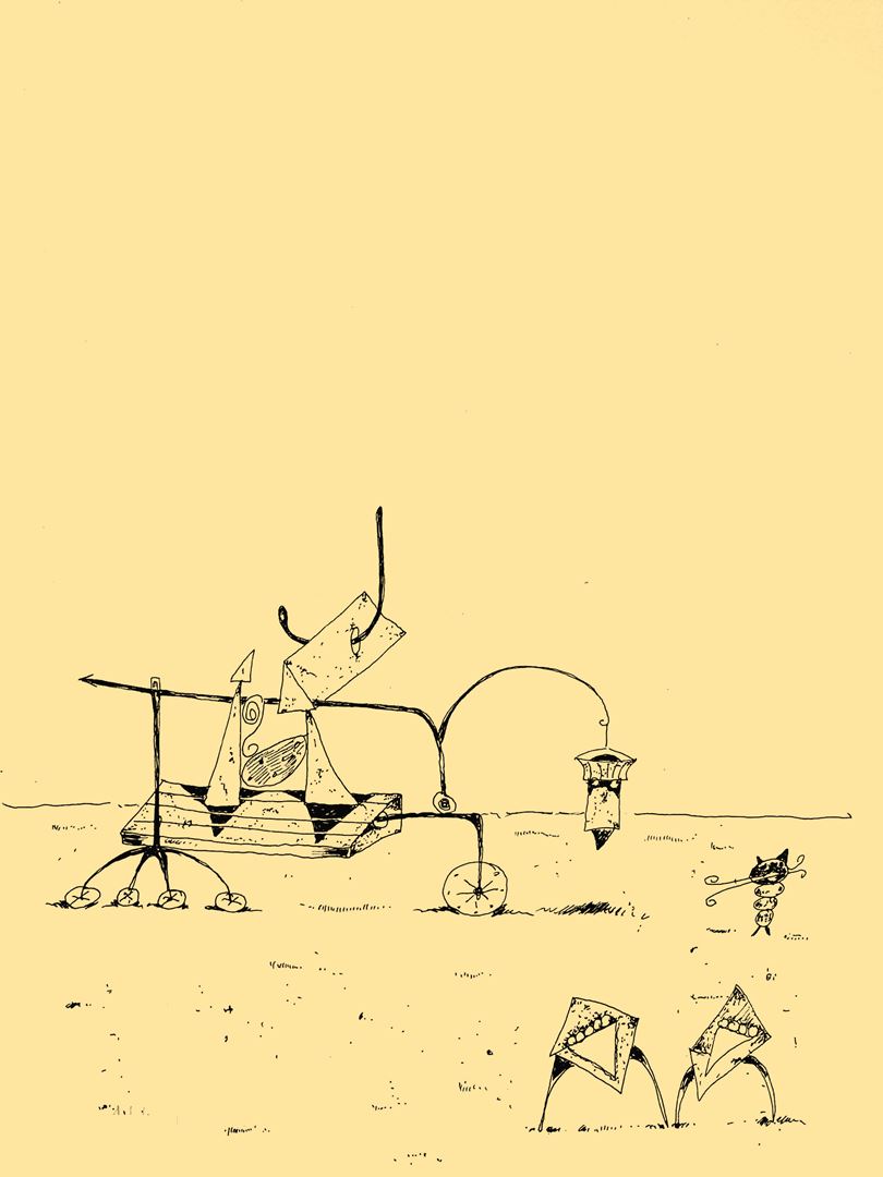 André Vereecken tekening zwarte indische inkt -1981
8