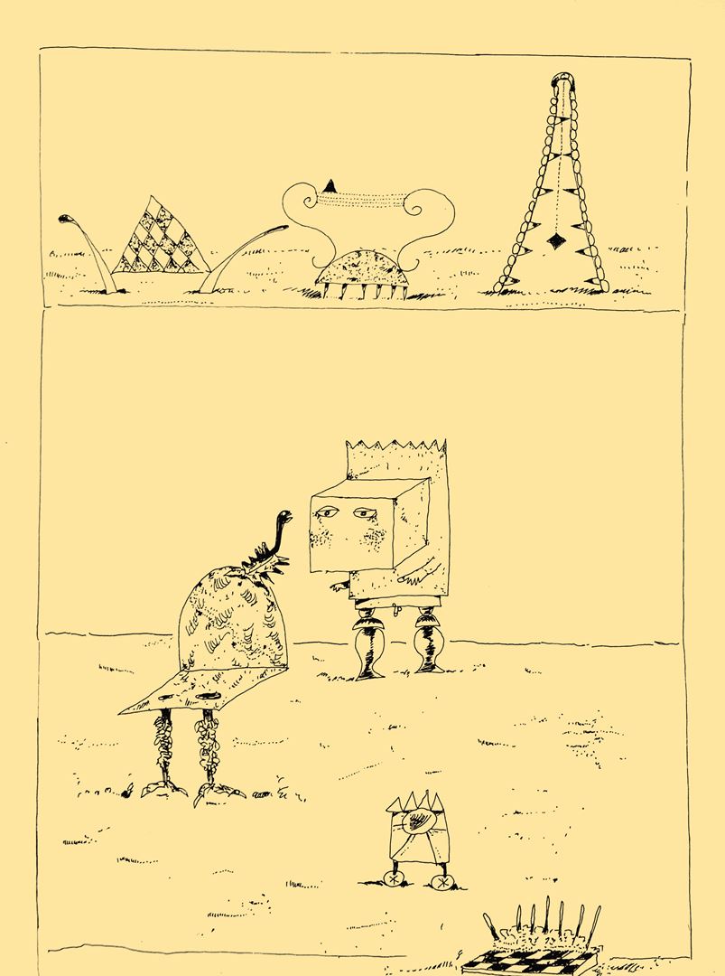 André Vereecken tekening zwarte indische inkt -1981
7