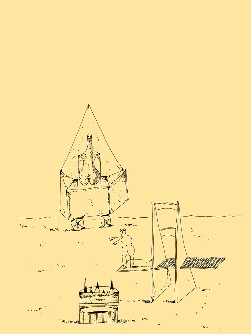 André Vereecken tekening zwarte indische inkt -1981
5