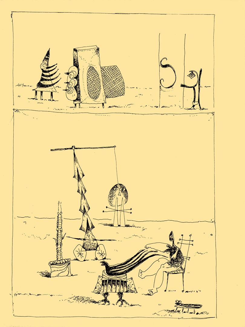 André Vereecken tekening zwarte indische inkt -1981
3