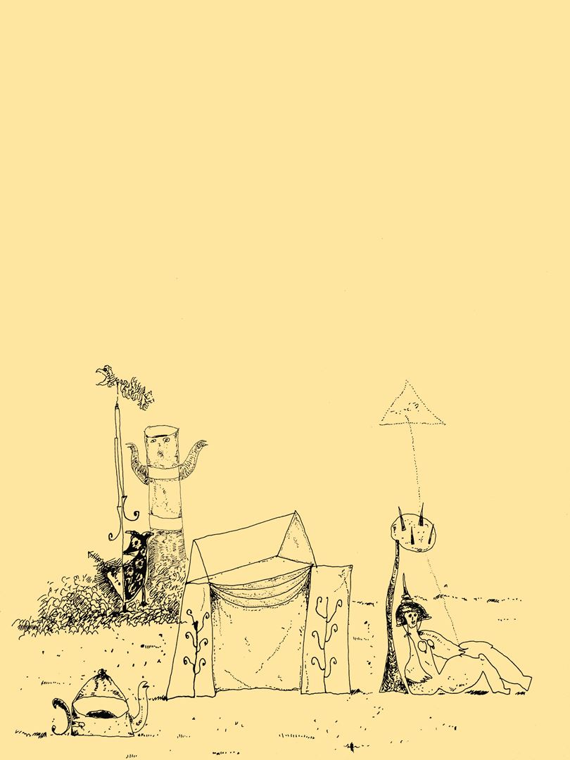 André Vereecken tekening zwarte indische inkt -1981
2