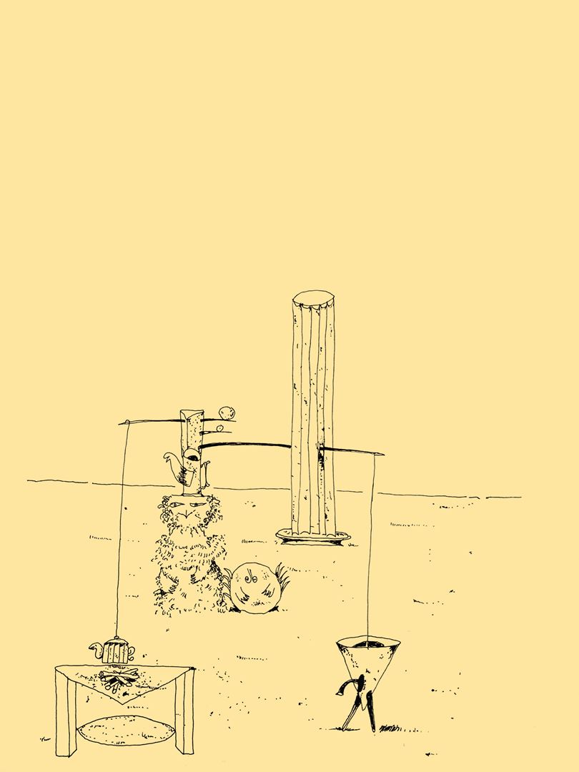 André Vereecken tekening zwarte indische inkt -1981
