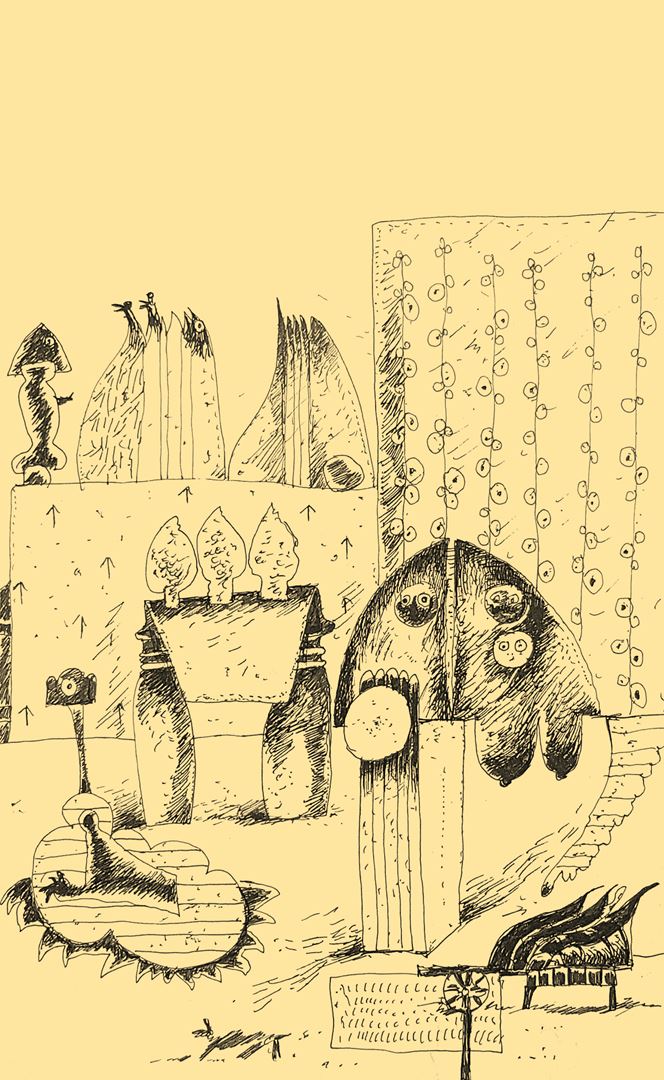 André Vereecken dessin encre de chine -1985
