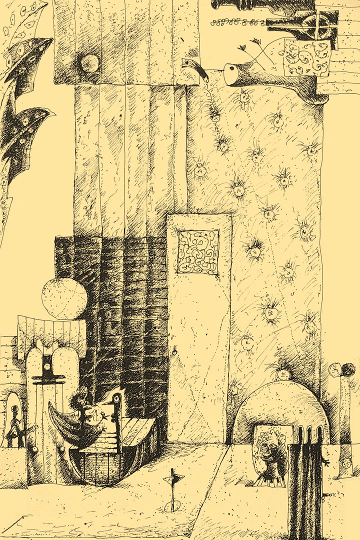 André Vereecken tekening inkt -1986
