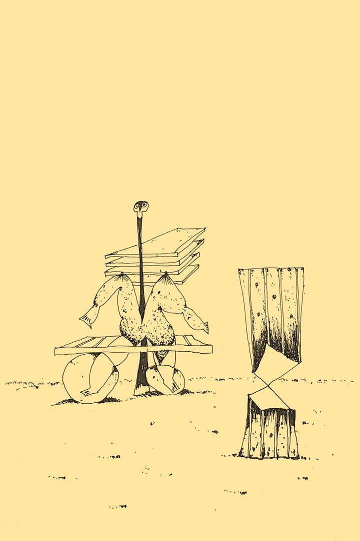 André Vereecken inkttekening -1986
