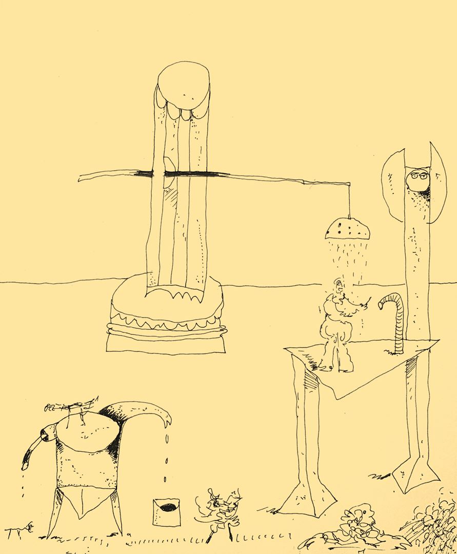 André Vereecken inkttekening -1991
