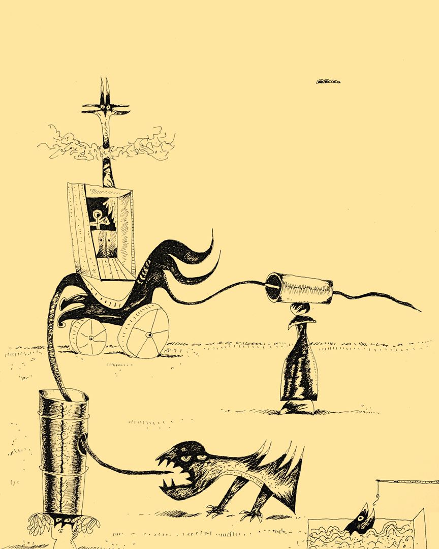 André Vereecken tekening zwarte indische inkt -1993
4