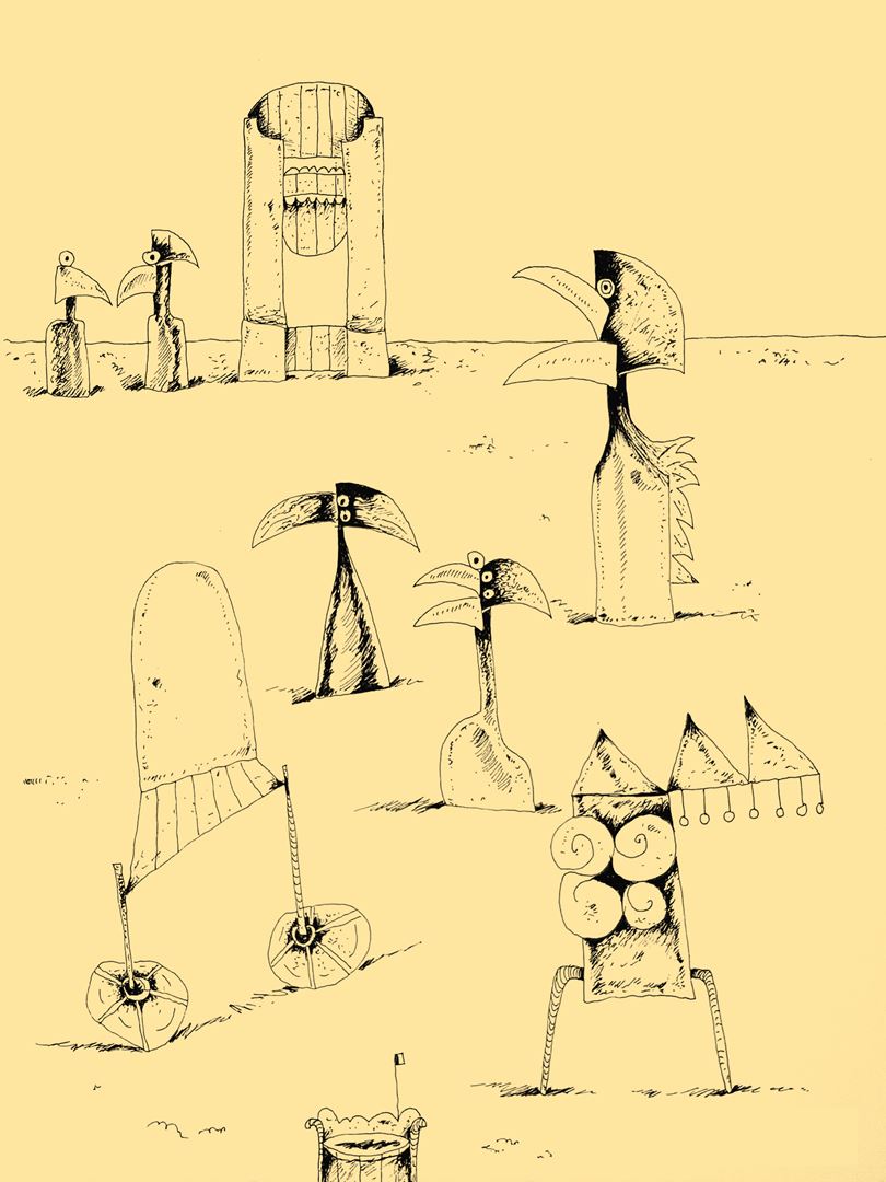 André Vereecken tekening zwarte indische inkt -1993
3