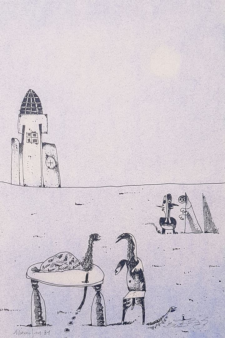 André Vereecken chinese inkttekening -1994
8