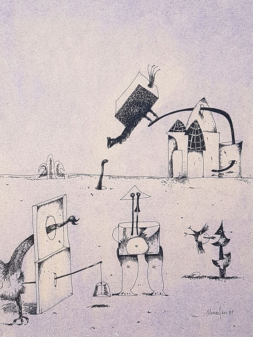 André Vereecken chinese inkttekening -1994
7