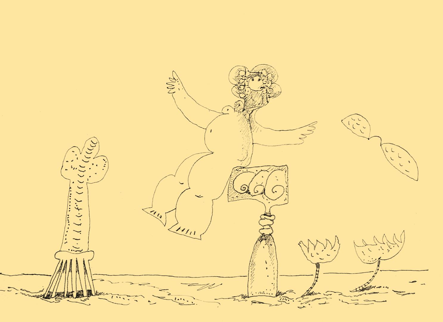 André Vereecken dessin encre de chine -1998
5