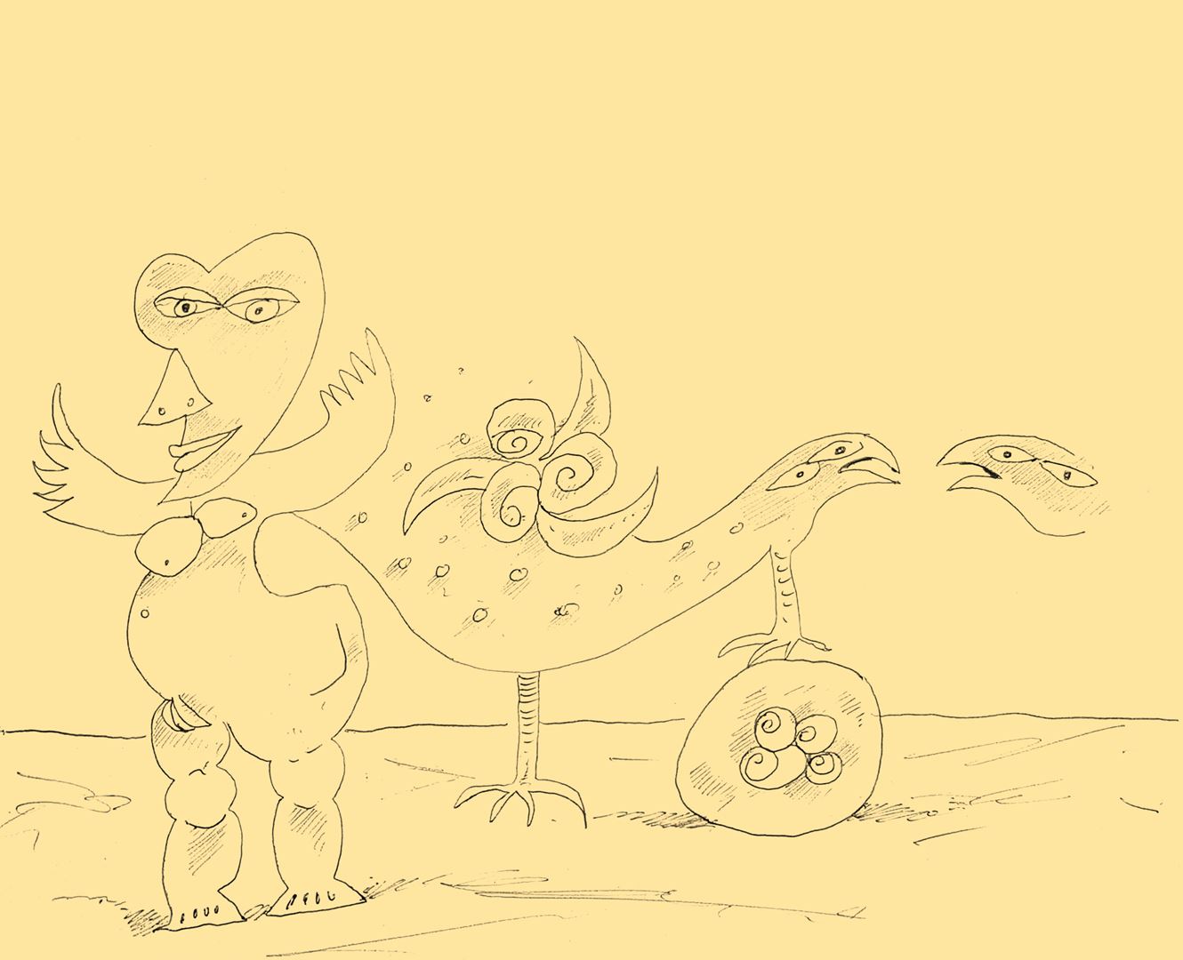 André Vereecken dessin encre de chine -1998
2