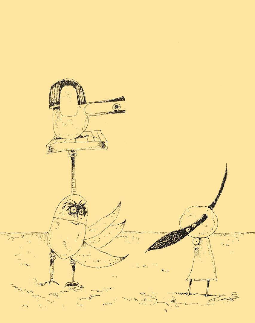 André Vereecken tekening zwarte indische inkt -1998
5