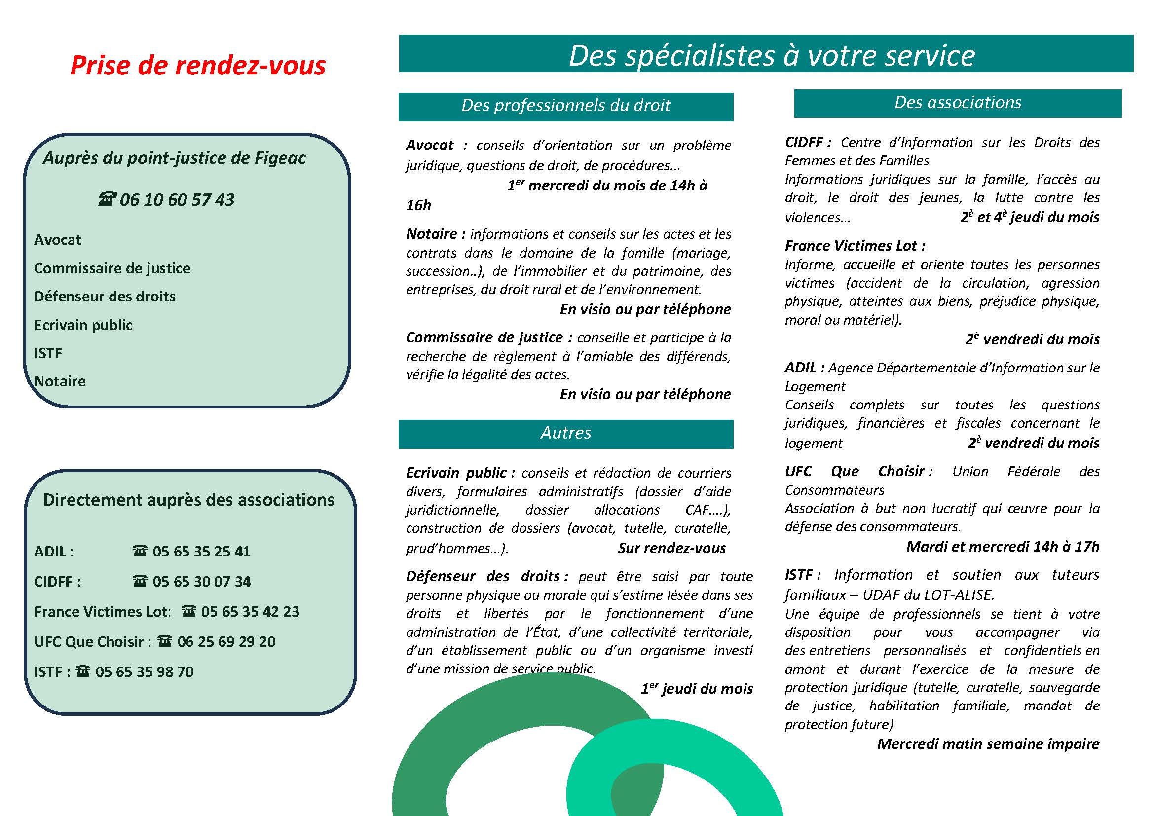 Plaquette informations juridiques page 2