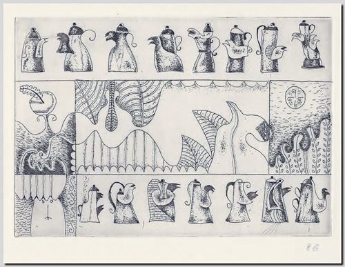 Estampe du graveur André Vereecken de 1986.
