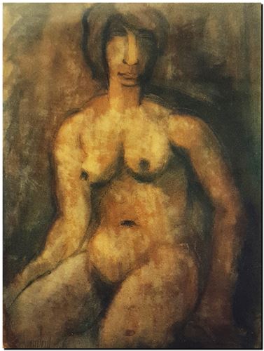 Peinture à l'huile d"André Vereecken réalisé en 1966. Olieverfschilderij van André Vereecken gemaakt in 1966 - PHOTO (alb7)