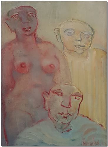 Peinture de l'artiste André Vereecken réalisée en 1968. Schilderij van kunstenaar André Vereecken gemaakt in 1968. - 1968.11 - PHOTO (alb10)