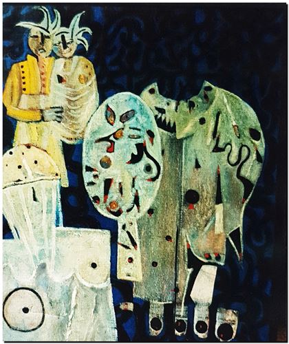 Peinture de l'artiste André Vereecken réalisée en 1969 (environ). Schilderij van kunstenaar André Vereecken gemaakt circa 1969. - 1969 (circa).03 - PHOTO (alb3)