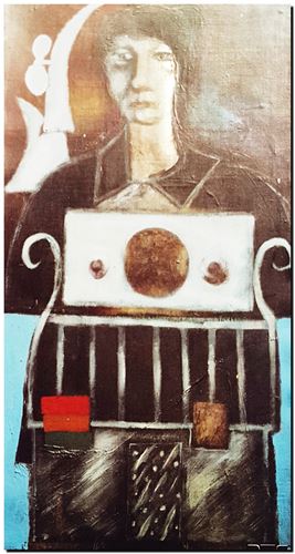 Peinture de l'artiste André Vereecken réalisée en 1969 (environ). Schilderij van kunstenaar André Vereecken gemaakt circa 1969. - 1969 (circa).01 - PHOTO (alb3)