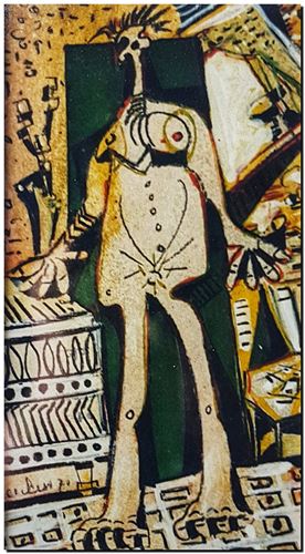 Peinture de l'artiste André Vereecken réalisée en 1970. Schilderij van kunstenaar André Vereecken gemaakt in 1970. - 1970.05 - PHOTO (alb3)