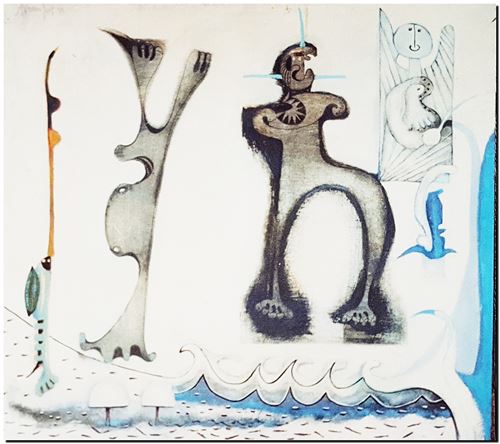 Peinture de l'artiste André Vereecken réalisée en 1970 (environ). Schilderij van kunstenaar André Vereecken gemaakt circa 1970. - 1970 (circa).02 - PHOTO (alb1)