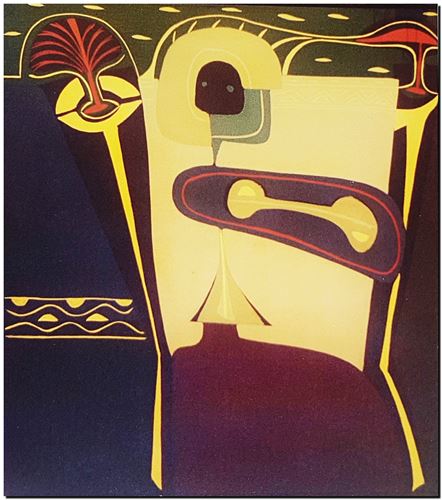 Peinture de l'artiste André Vereecken réalisée en 1970 (environ). Schilderij van kunstenaar André Vereecken gemaakt circa 1970. - 1970 (circa).01 - PHOTO (alb1)