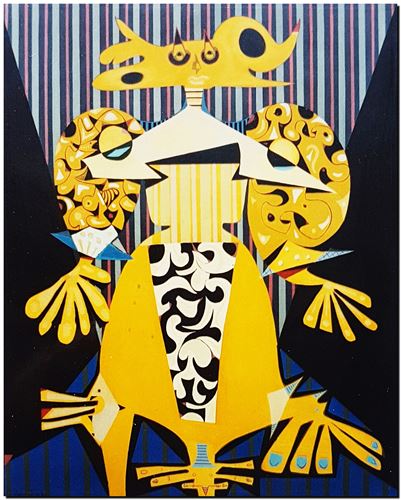 Peinture de l'artiste André Vereecken réalisée en 1972. Schilderij van kunstenaar André Vereecken gemaakt van 1972. - 1972 (circa).04 - PHOTO (alb3)