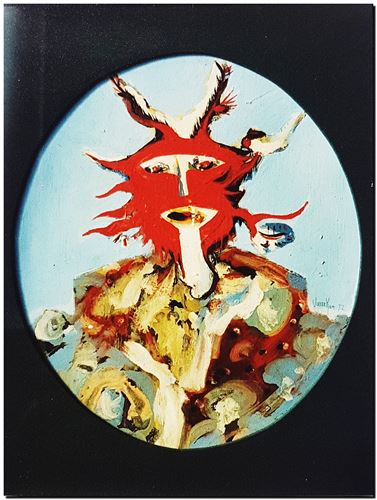 Peinture de l'artiste André Vereecken réalisée en 1972. Schilderij van kunstenaar André Vereecken gemaakt in 1972. - 1972.14 - PHOTO (alb3)