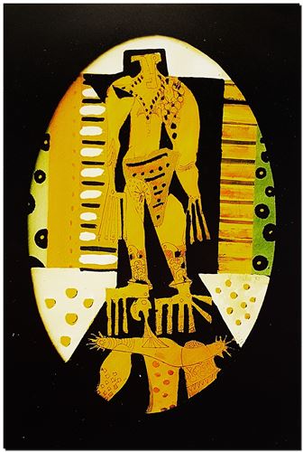 Peinture de l'artiste André Vereecken réalisée en 1972 (environ). Schilderij van kunstenaar André Vereecken gemaakt circa 1972. - 1972 (circa).49 - PHOTO (alb7)