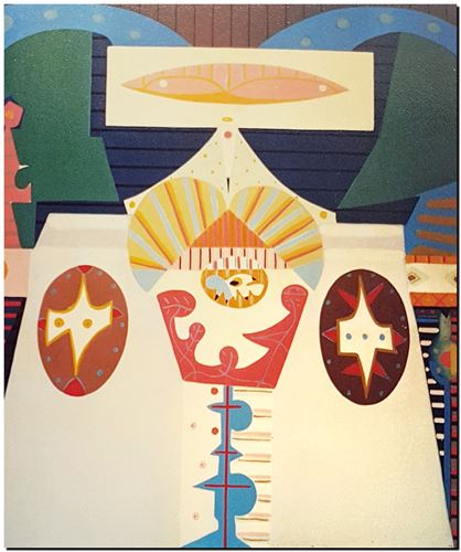 Peinture de l'artiste André Vereecken réalisée en 1972 (environ). Schilderij van kunstenaar André Vereecken gemaakt circa 1972. - 1972 (circa).20 - PHOTO (alb1)