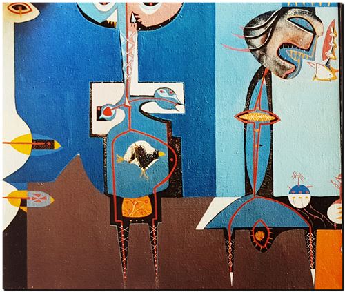 Peinture de l'artiste André Vereecken réalisée en 1972 (environ). Schilderij van kunstenaar André Vereecken gemaakt circa 1972. - 1972 (circa).73 - PHOTO (alb5)