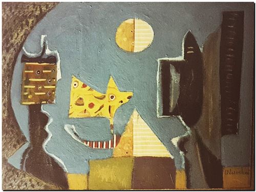 Peinture de l'artiste André Vereecken réalisée en 1972 (environ). Schilderij van kunstenaar André Vereecken gemaakt circa 1972. - 1972 (circa).71 - PHOTO (alb3)